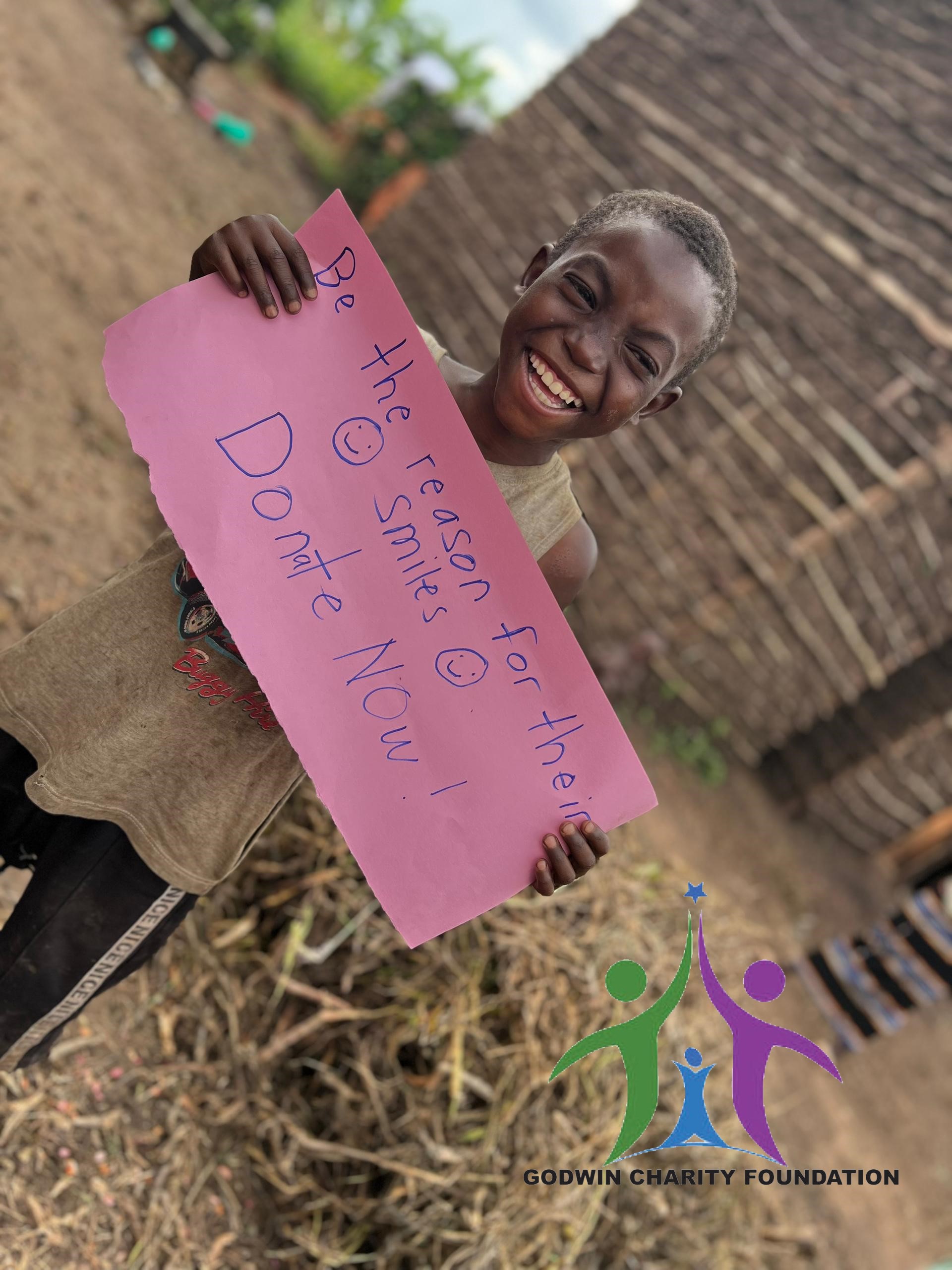 Child with cancer smiles